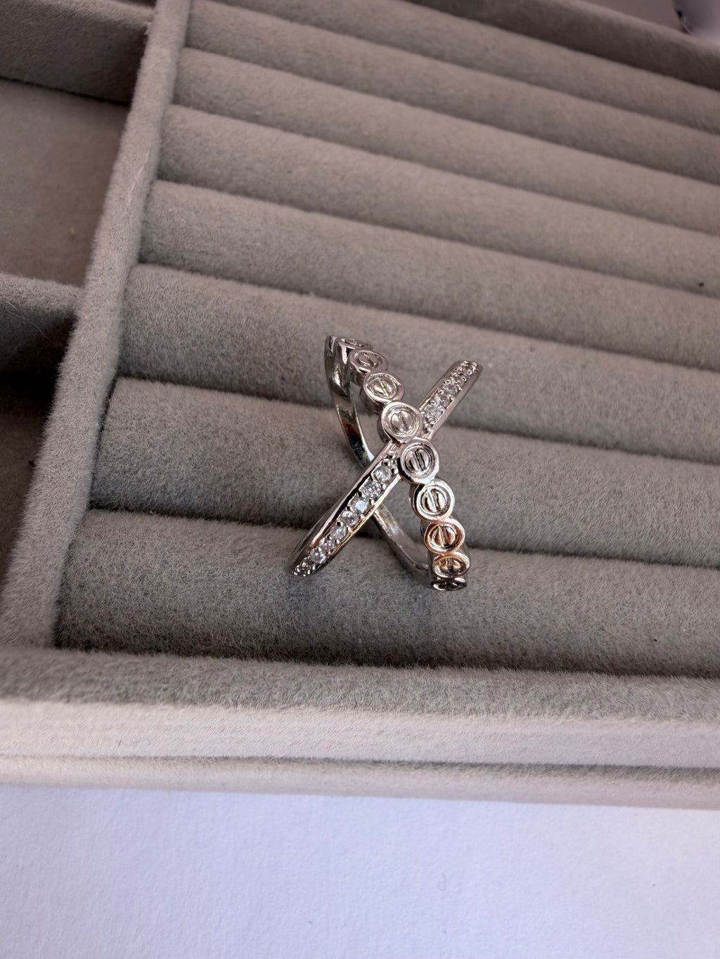 Criss-Cross Diamond Ring