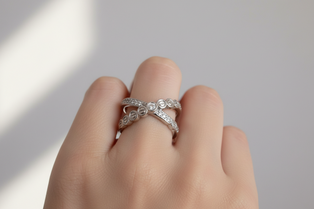 Criss-Cross Diamond Ring