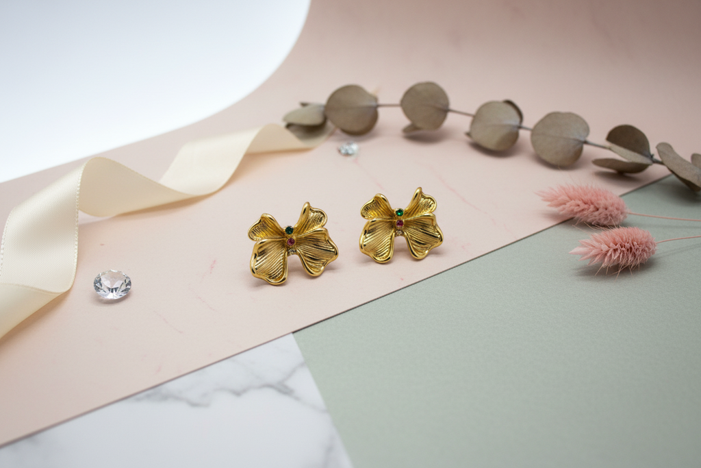 Floral Bloom Stud Earrings