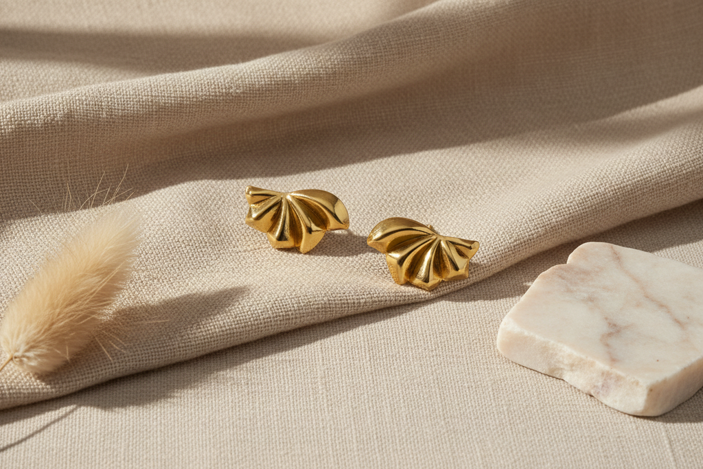 Golden Fanfare Earrings