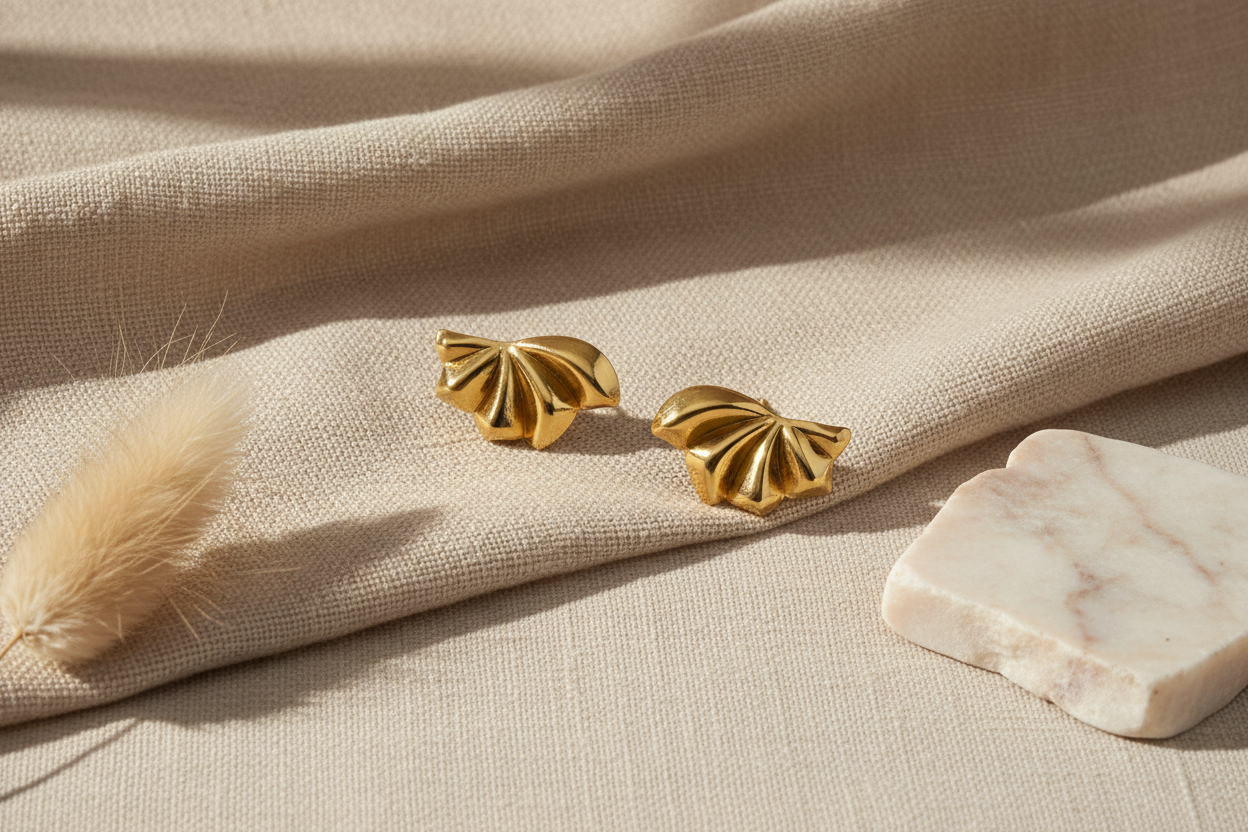 Golden Fanfare Earrings