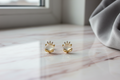 Moonstone Kitsune Earrings