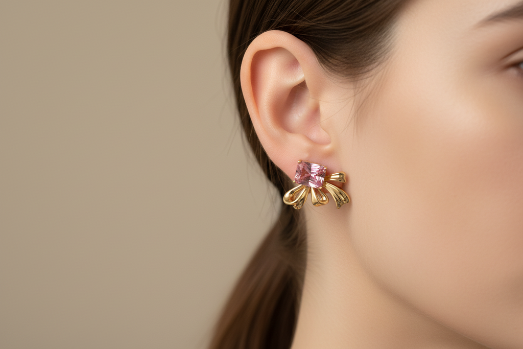 Pink Ribbon Earrings