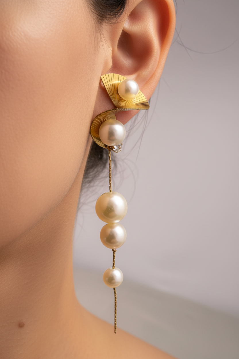 Whirlwind Pearl Earrings