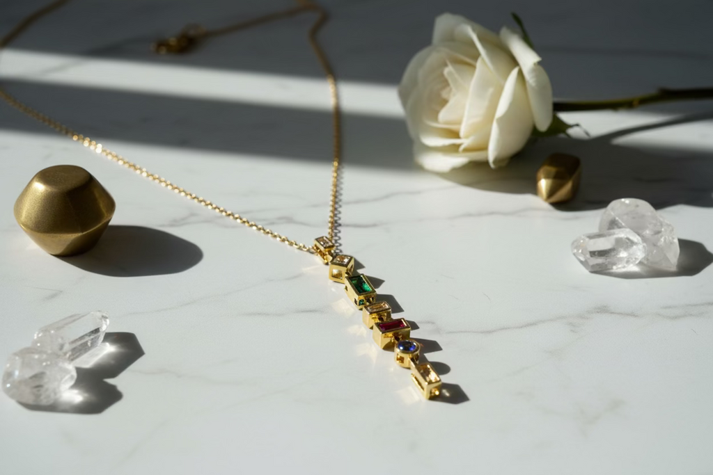 Rainbow Drop Necklace