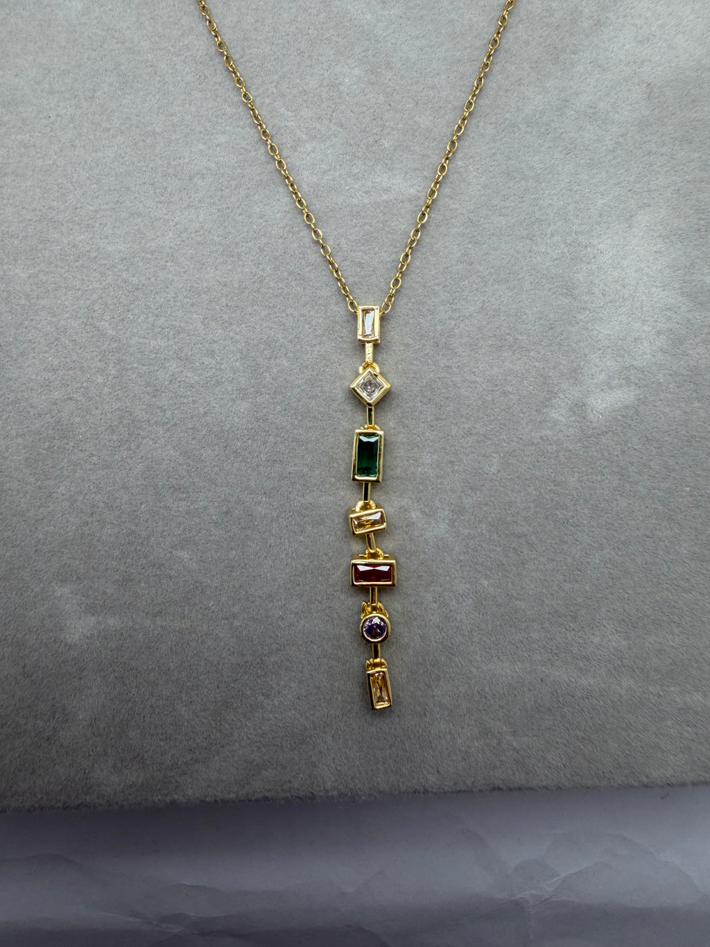 Rainbow Drop Necklace
