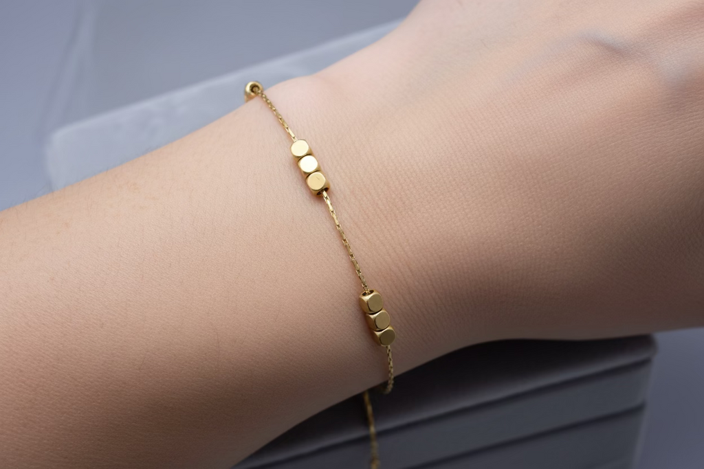 Golden Cube Bracelet