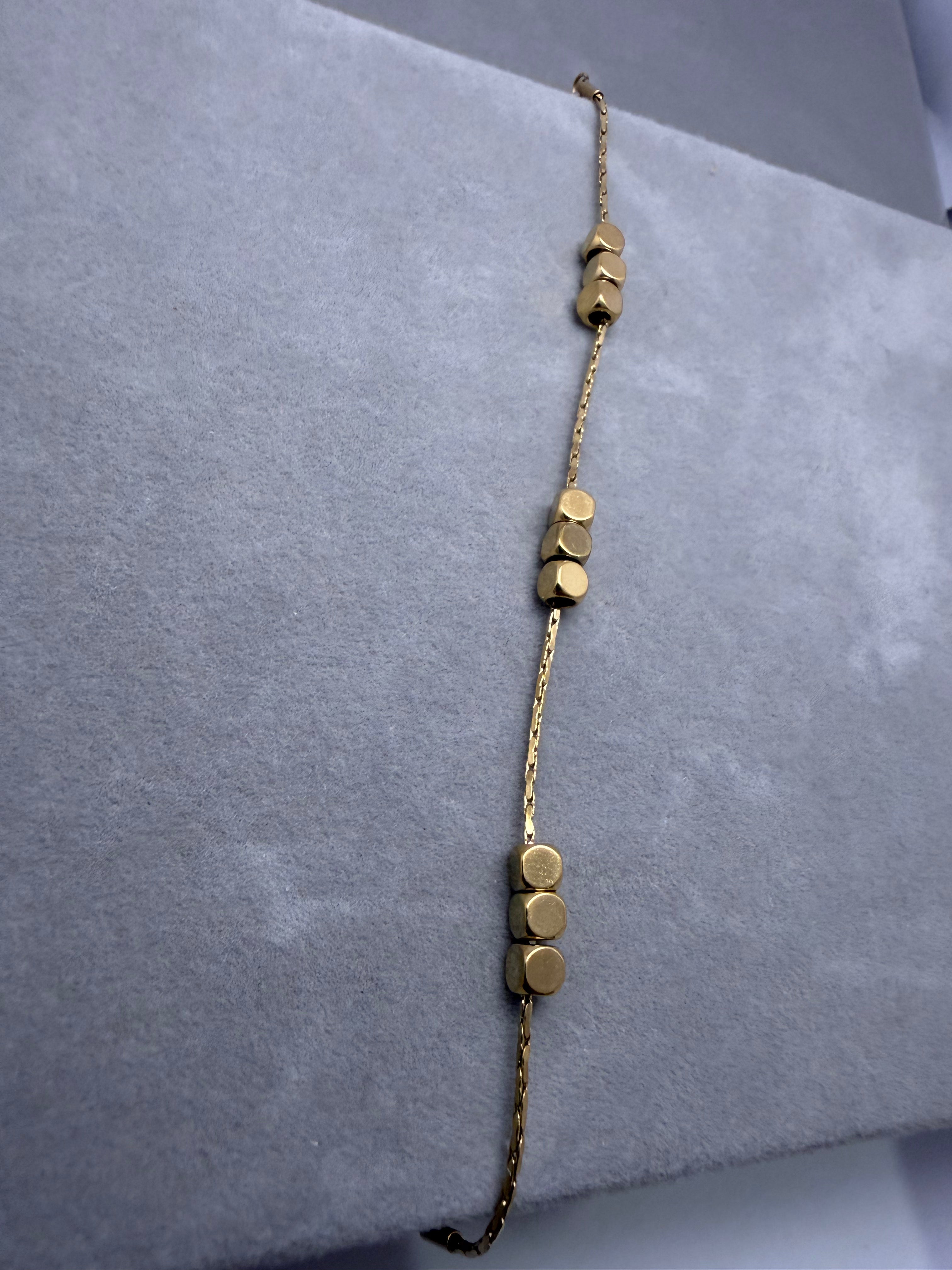Golden Cube Bracelet