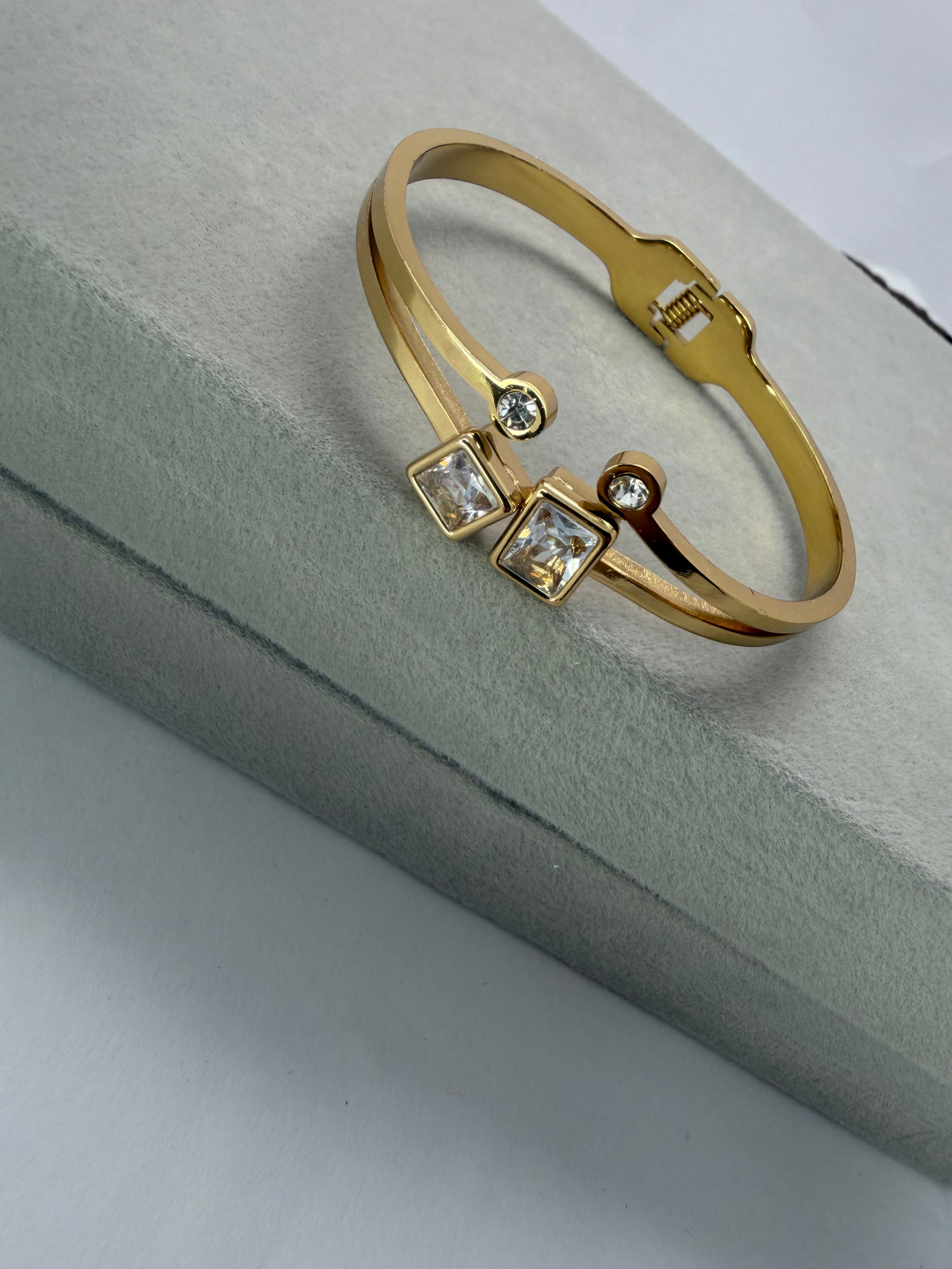 Twin stone Bracelet - Baby size