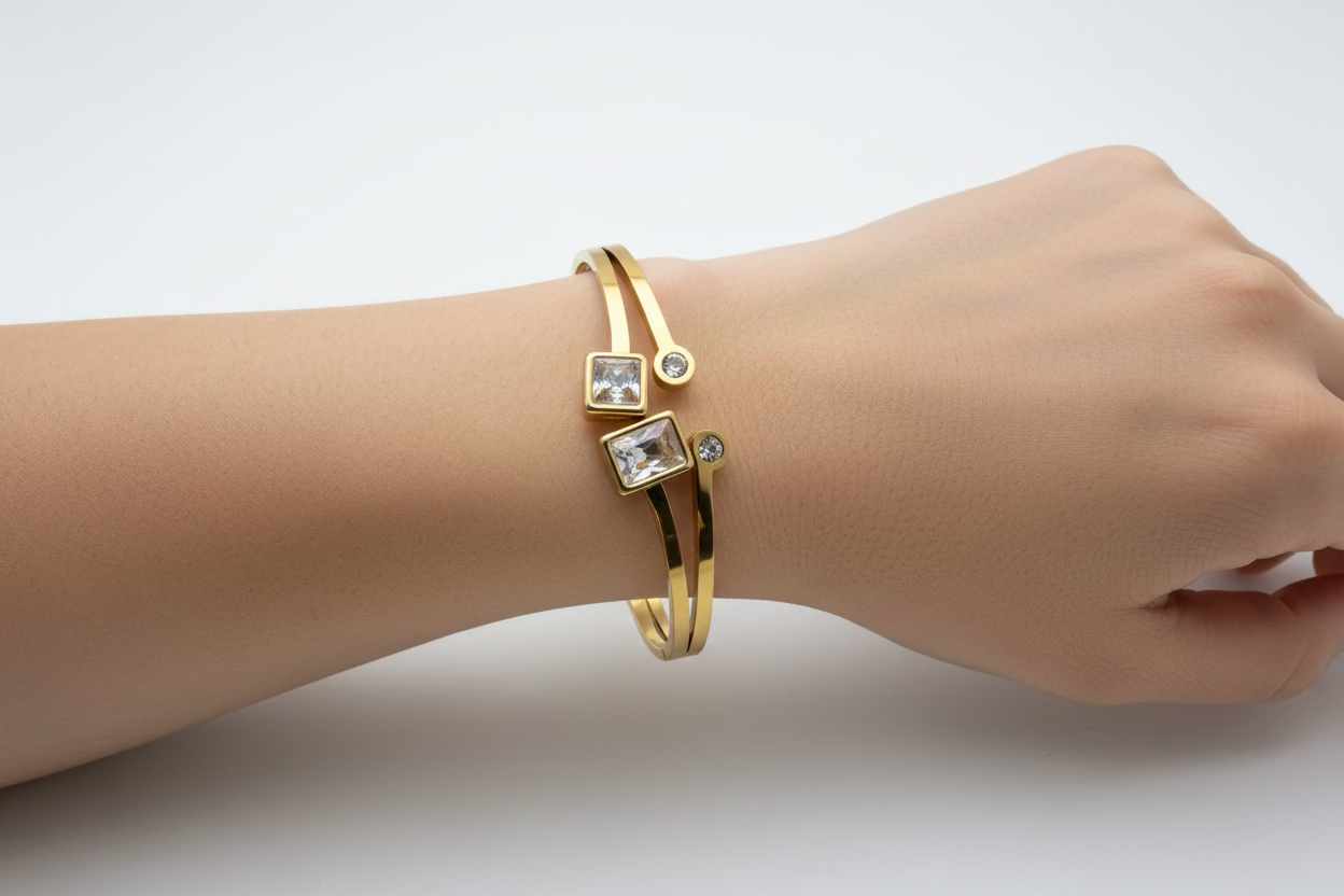 Twin stone Bracelet - Baby size