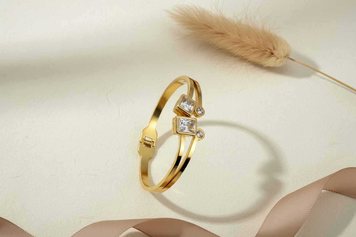 Twin stone Bracelet - Baby size