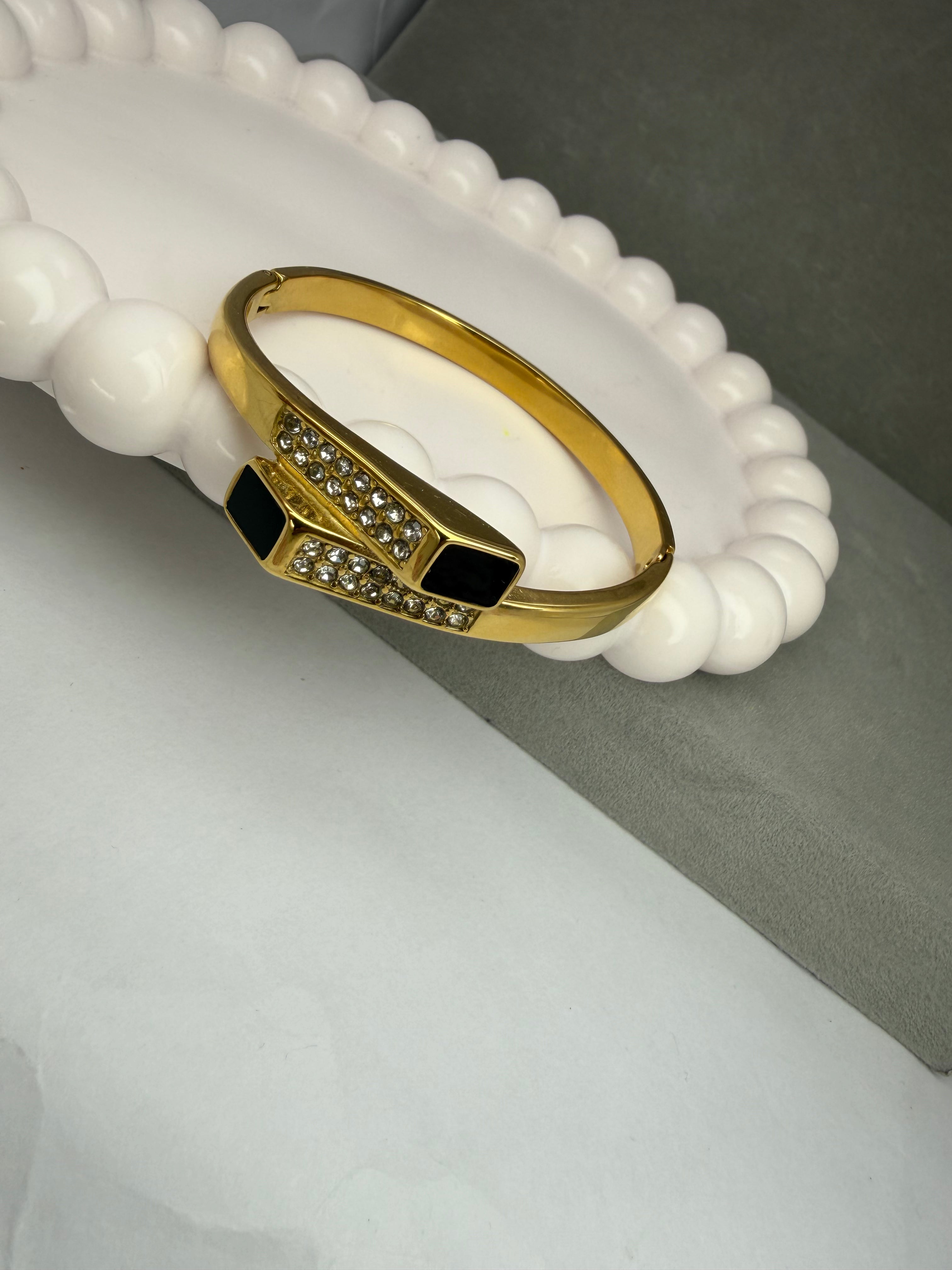 Twin Black Stone Bangle