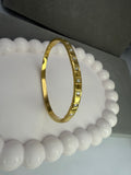 Square Stone Bangle Bracelet