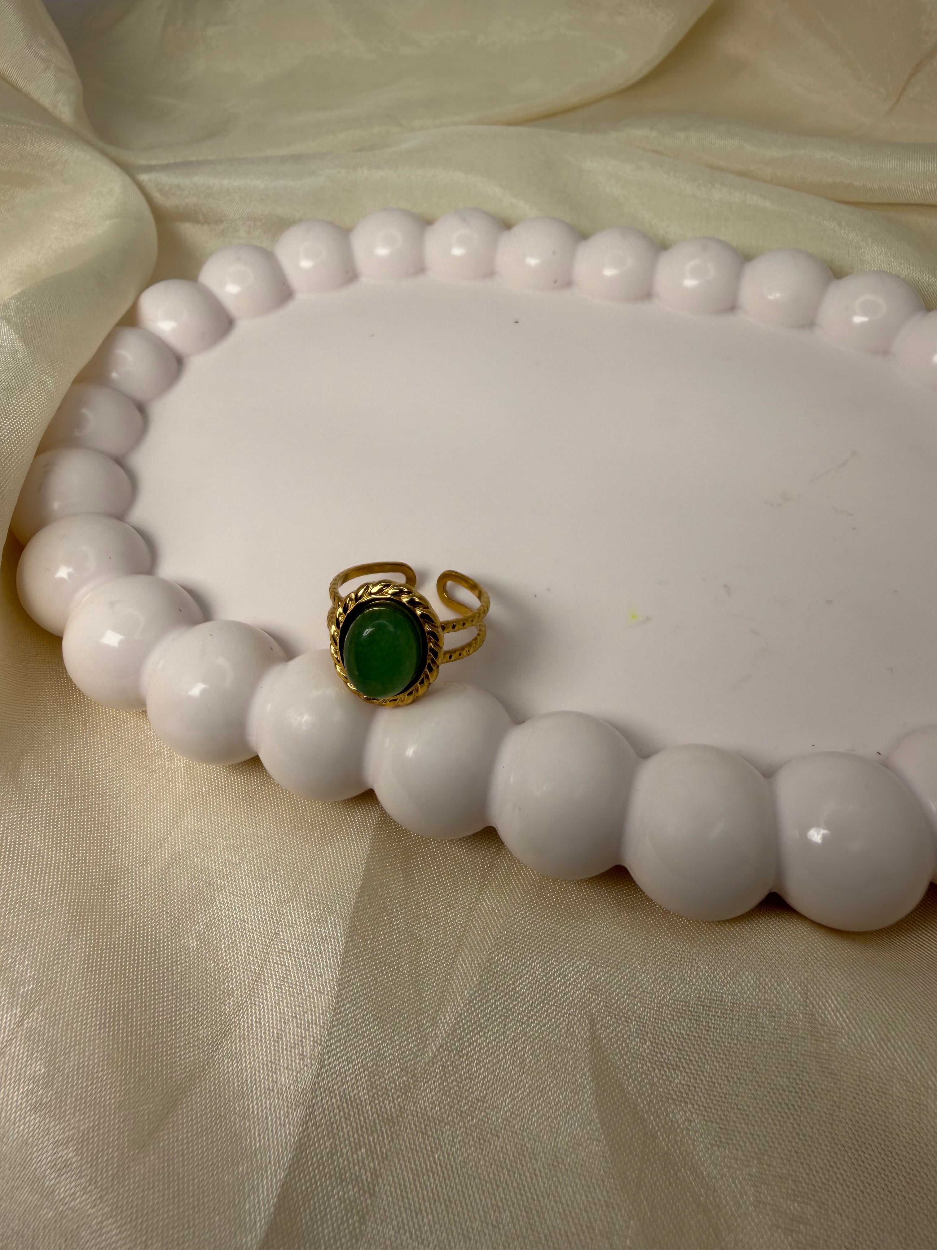 Green Stone Ring
