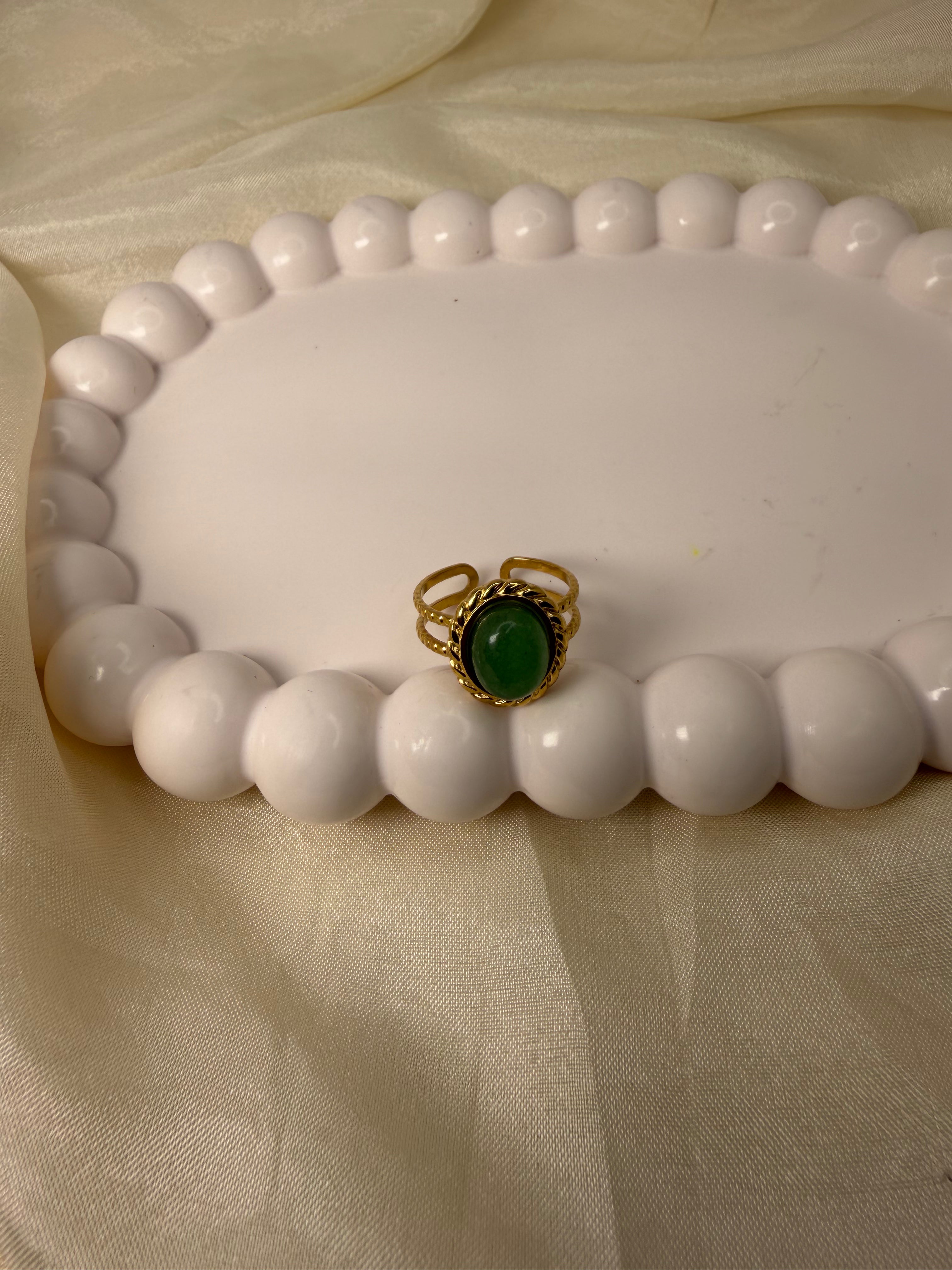 Green Stone Ring