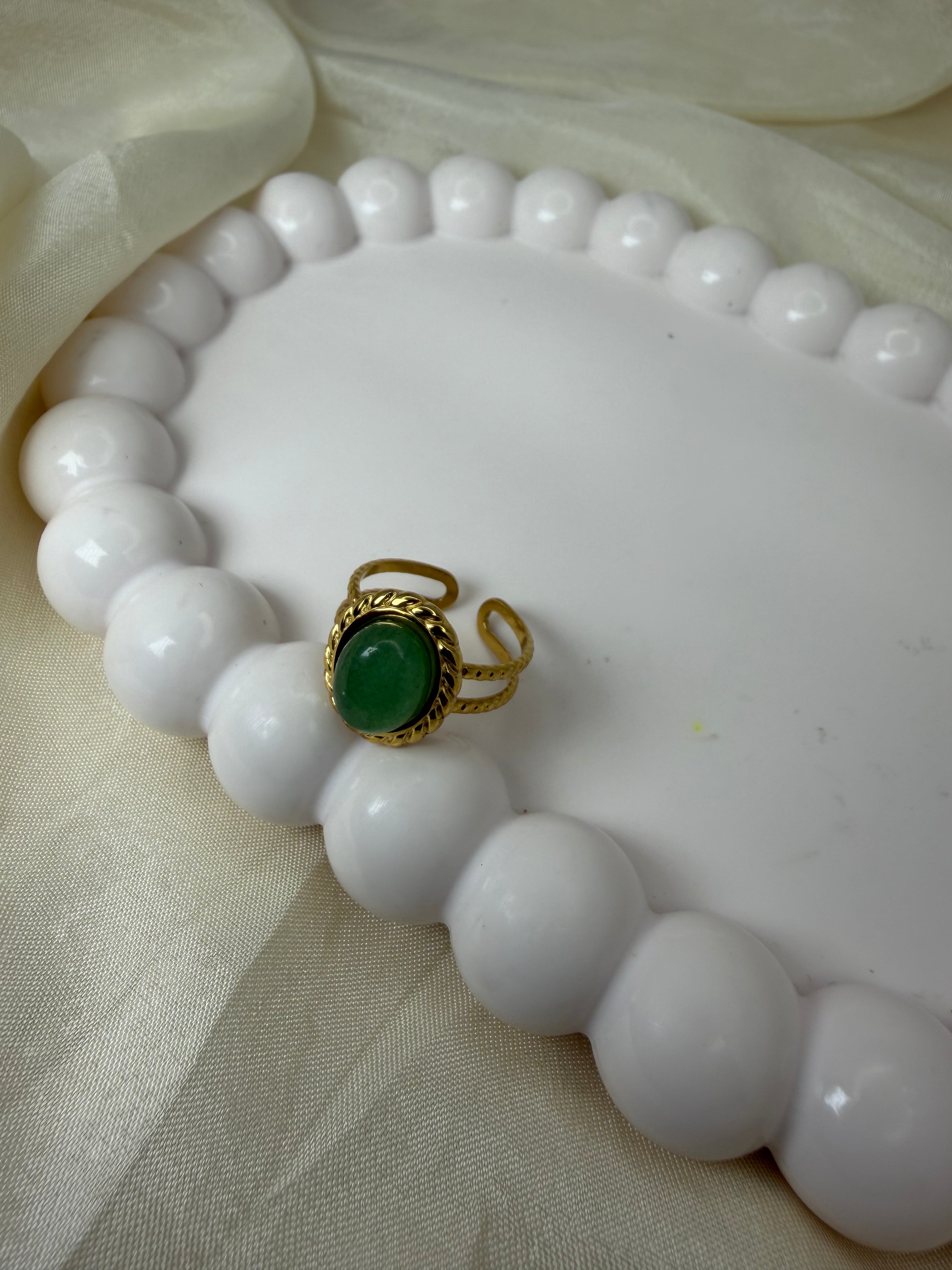 Green Stone Ring