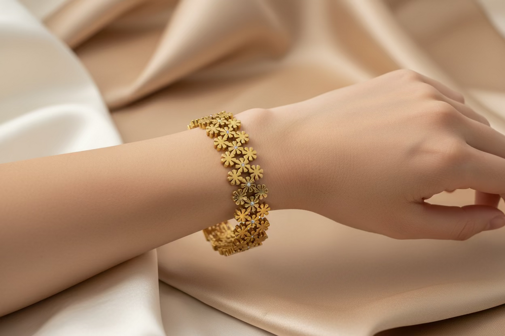 Petal Grid Bangle