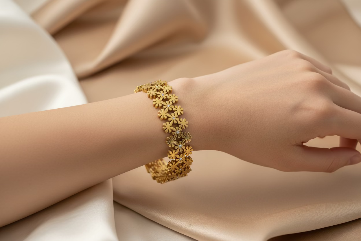 Petal Grid Bangle