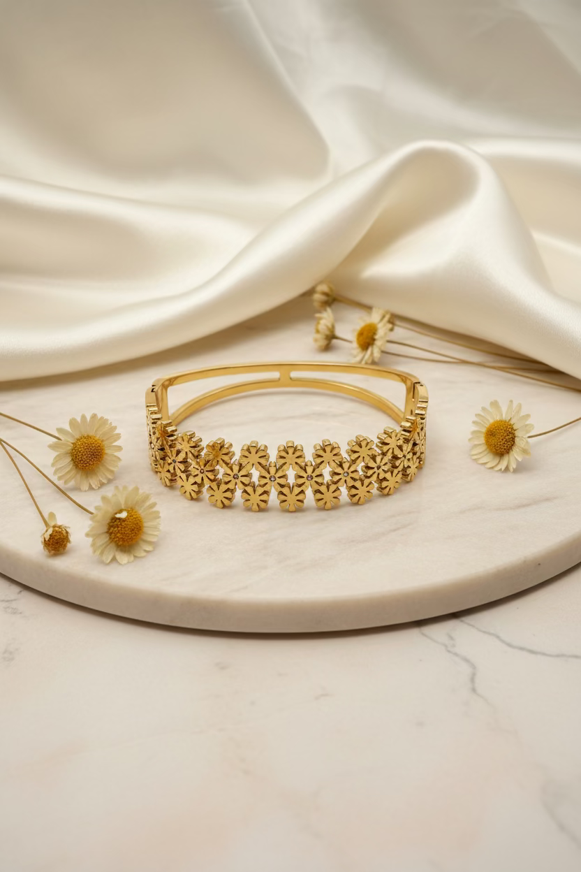 Petal Grid Bangle