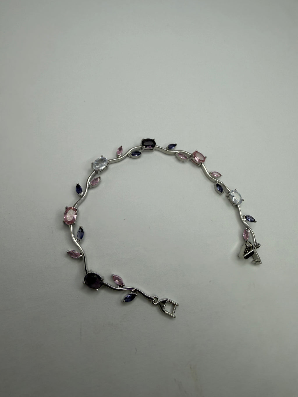 Tulip bracelet - silver pink