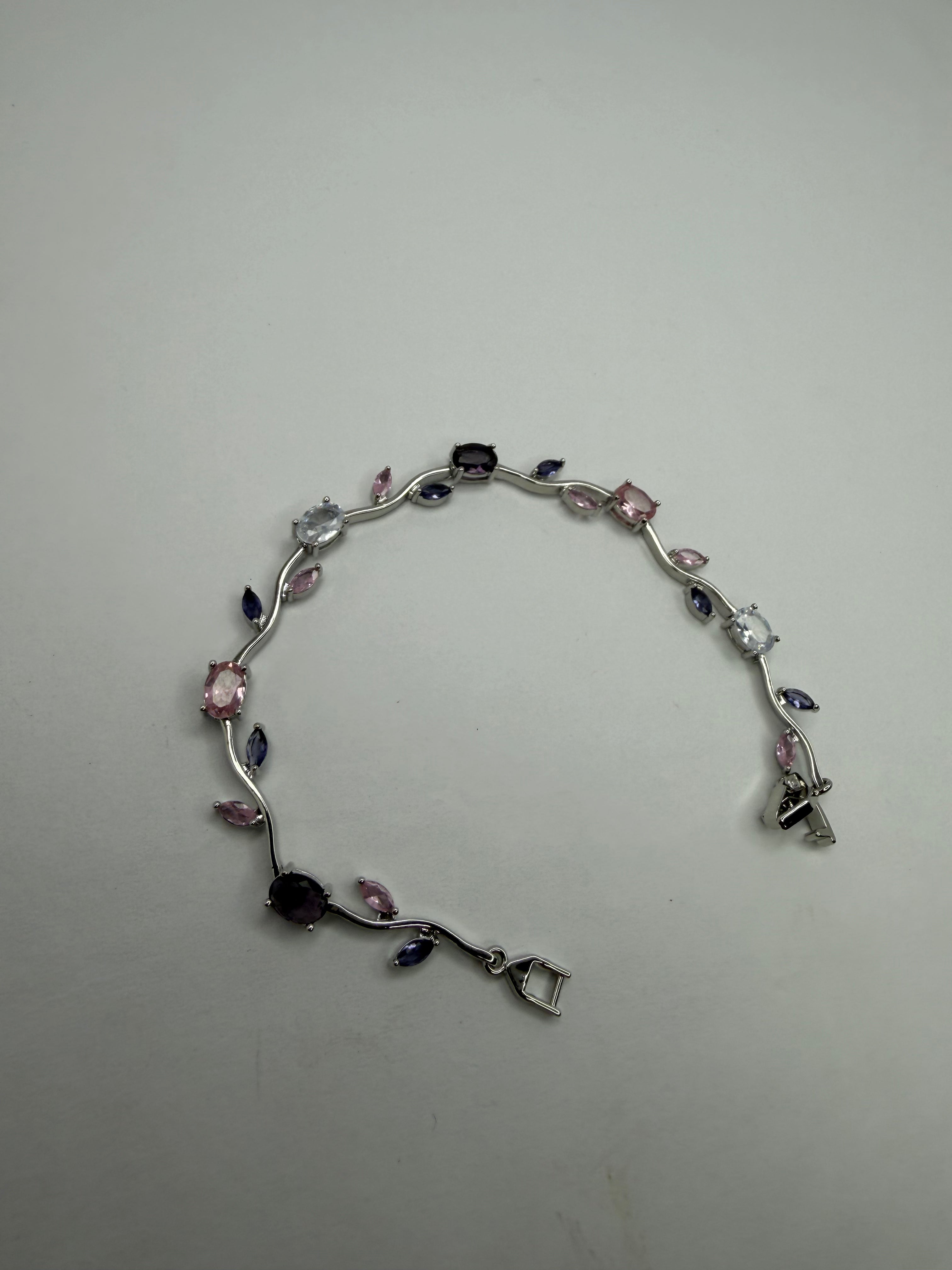Tulip bracelet - silver pink