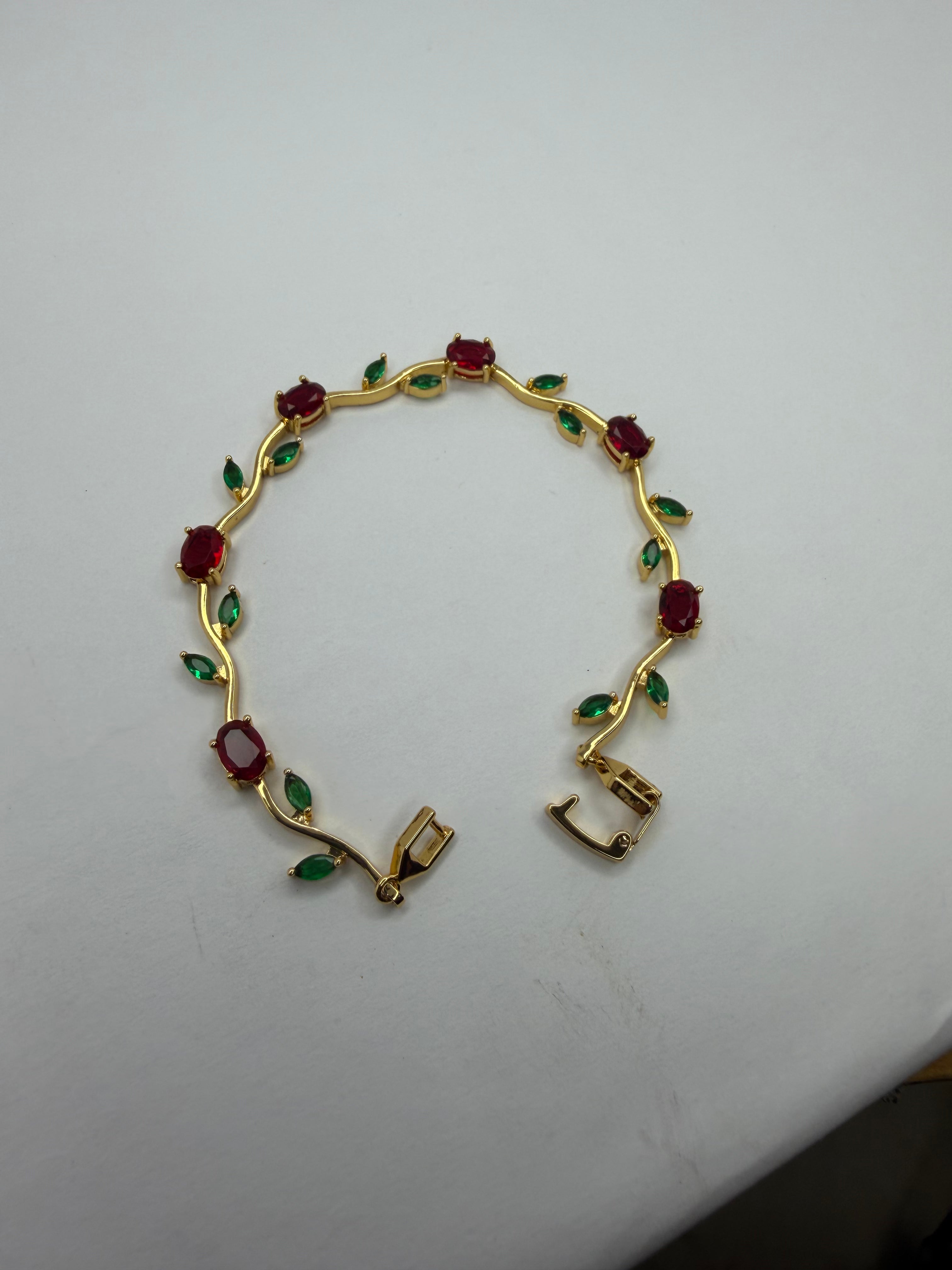Tulip bracelet - golden red