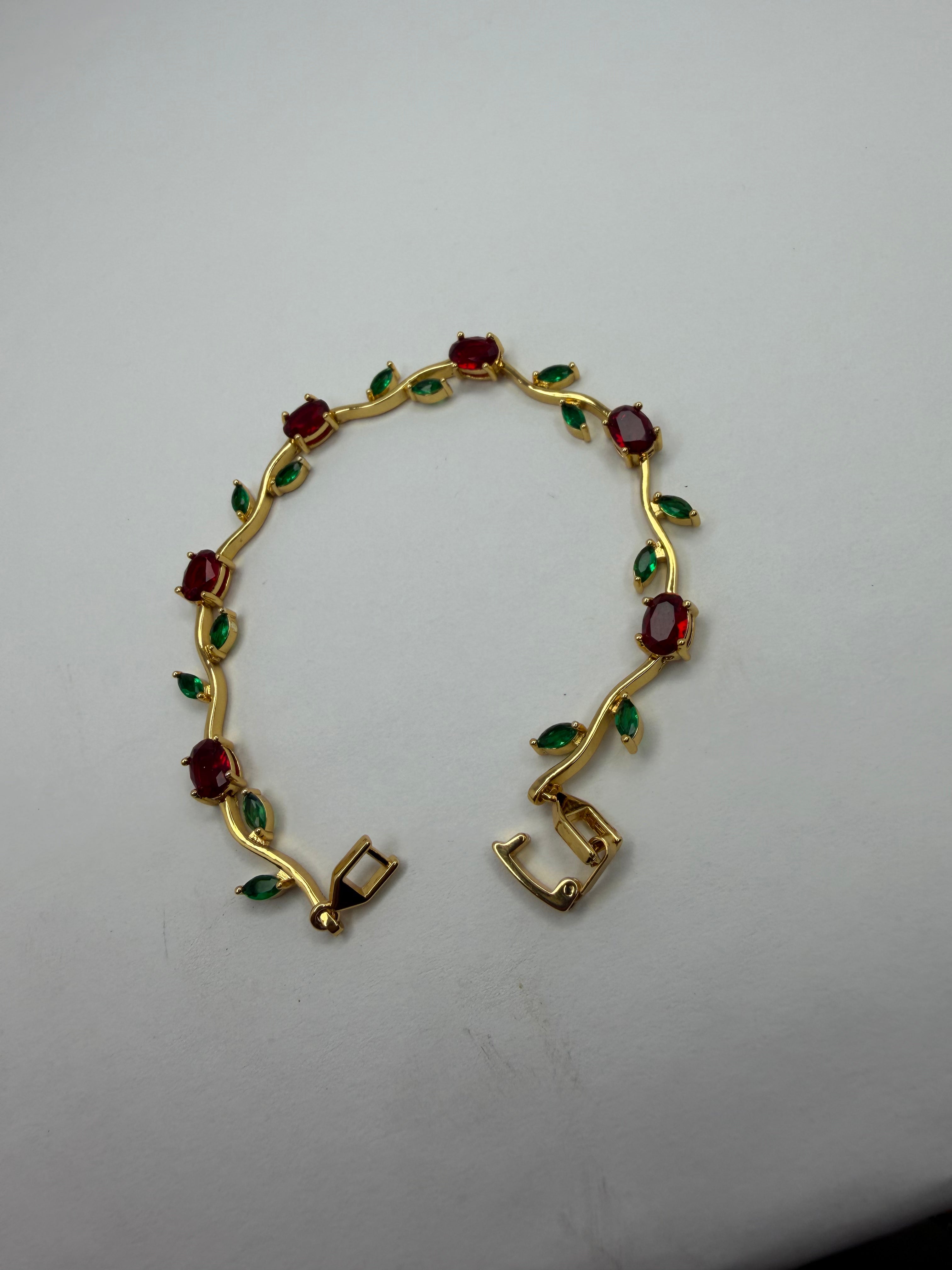 Tulip bracelet - golden red