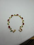 Tulip bracelet - golden red