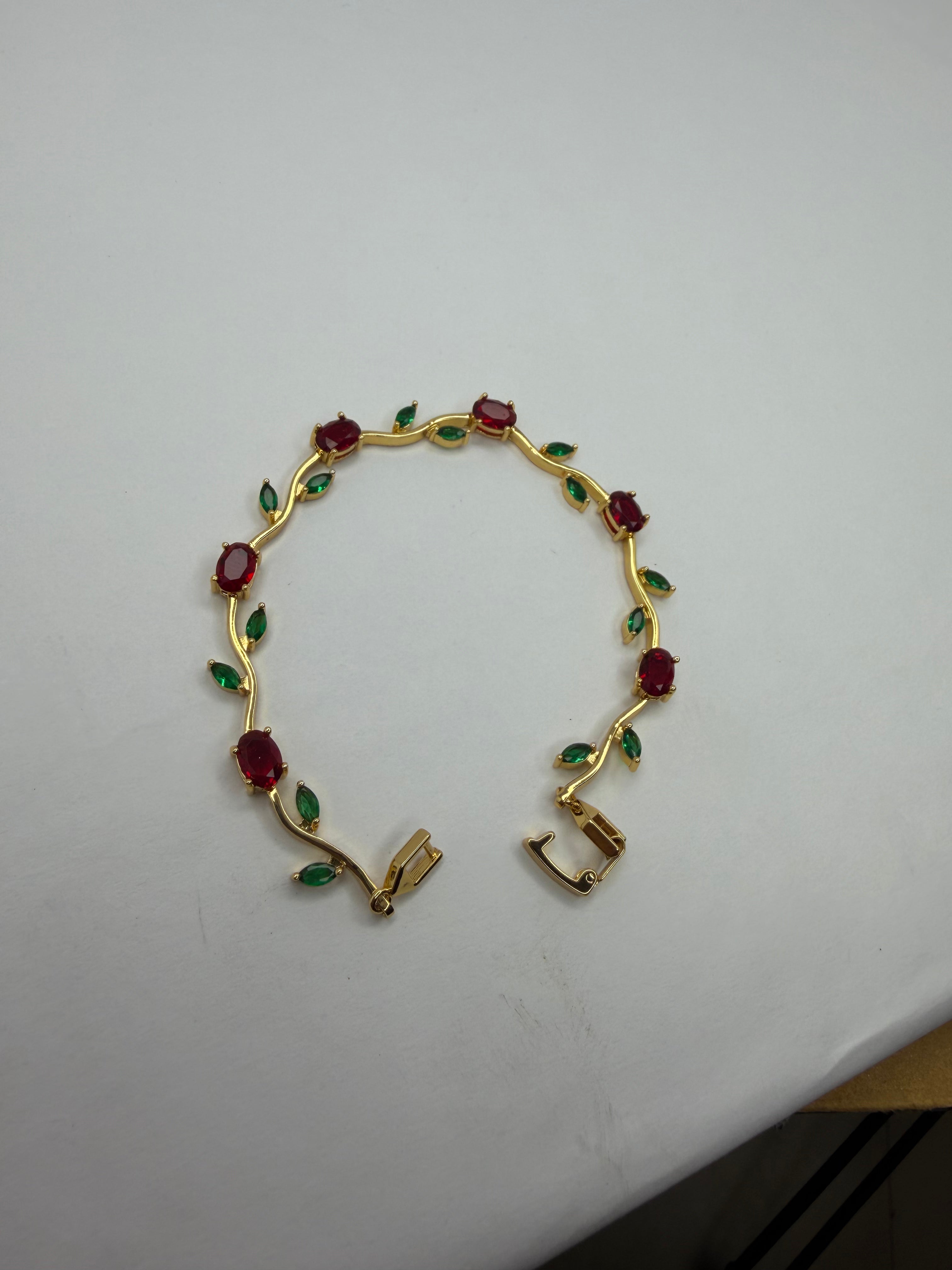 Tulip bracelet - golden red