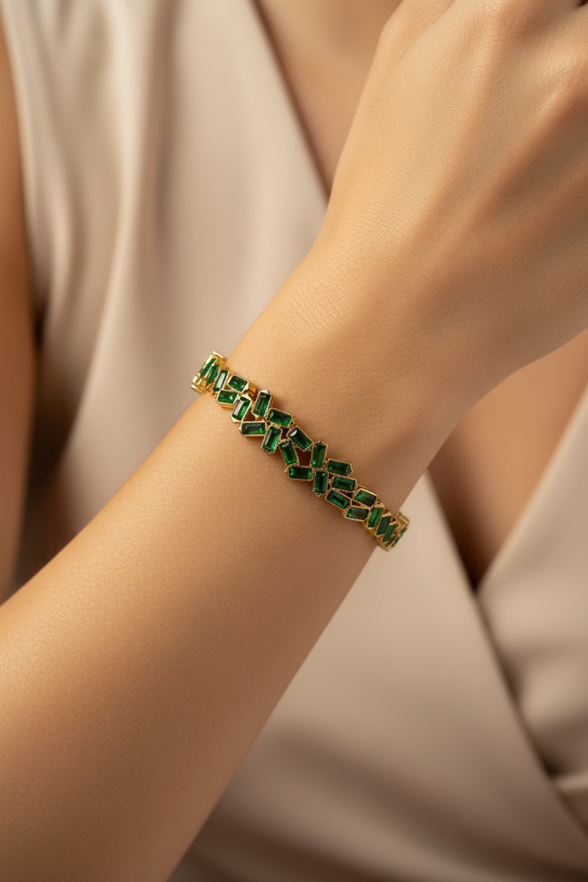 Emerald Cascade Bangle