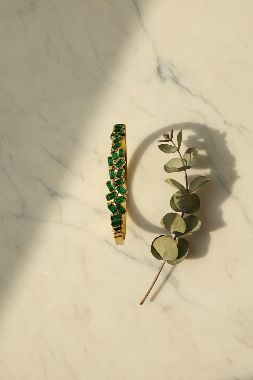 Emerald Cascade Bangle