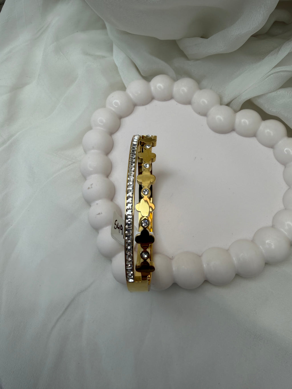 Crystal Clover Bangle