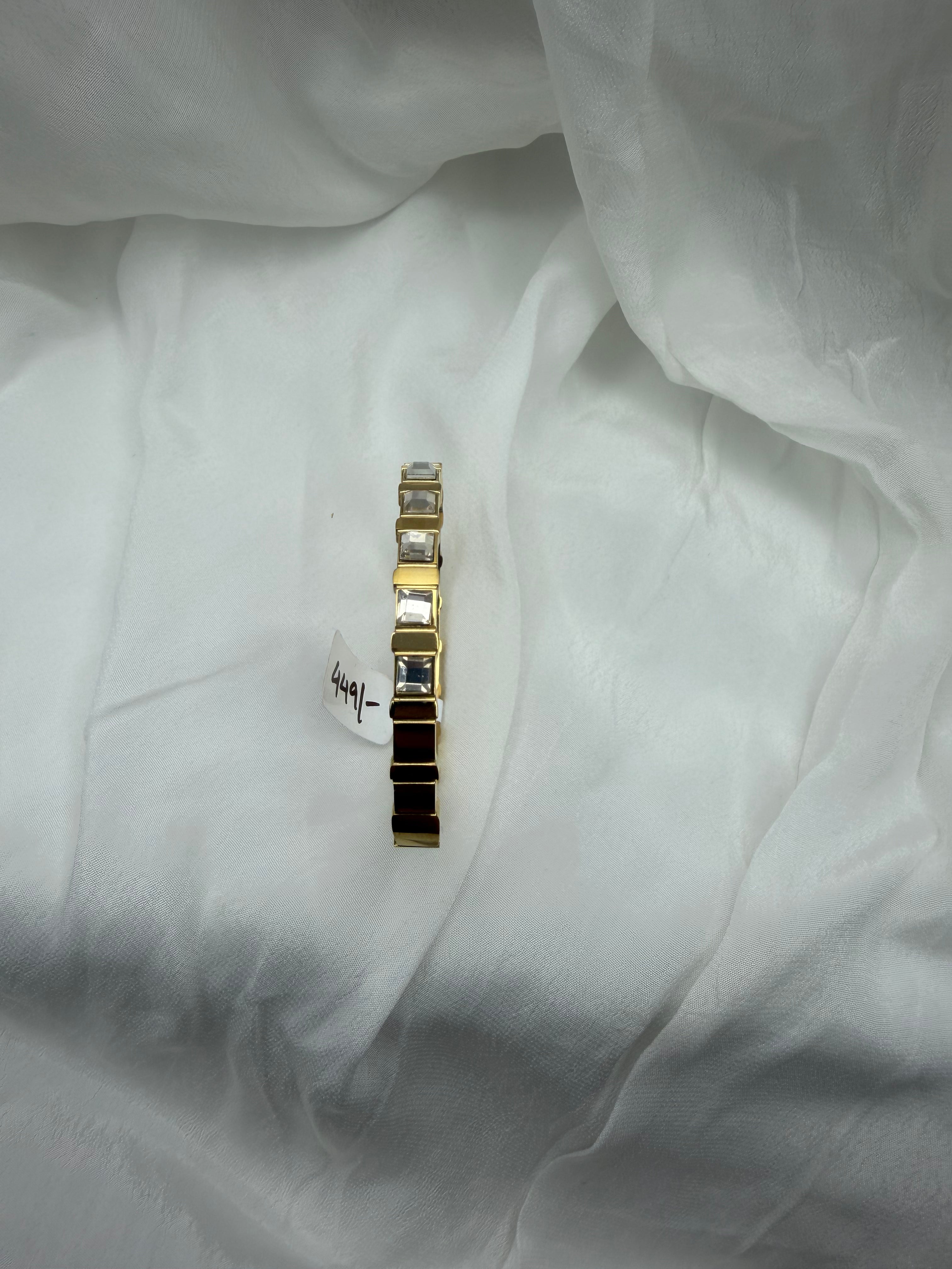Square Crystal Ridge Bangle