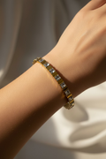Square Crystal Ridge Bangle