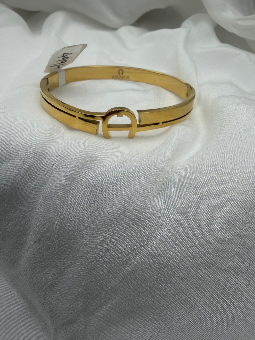 Signature D Initial Anti-Tarnish Cuff – Gold Bangle Baby Size