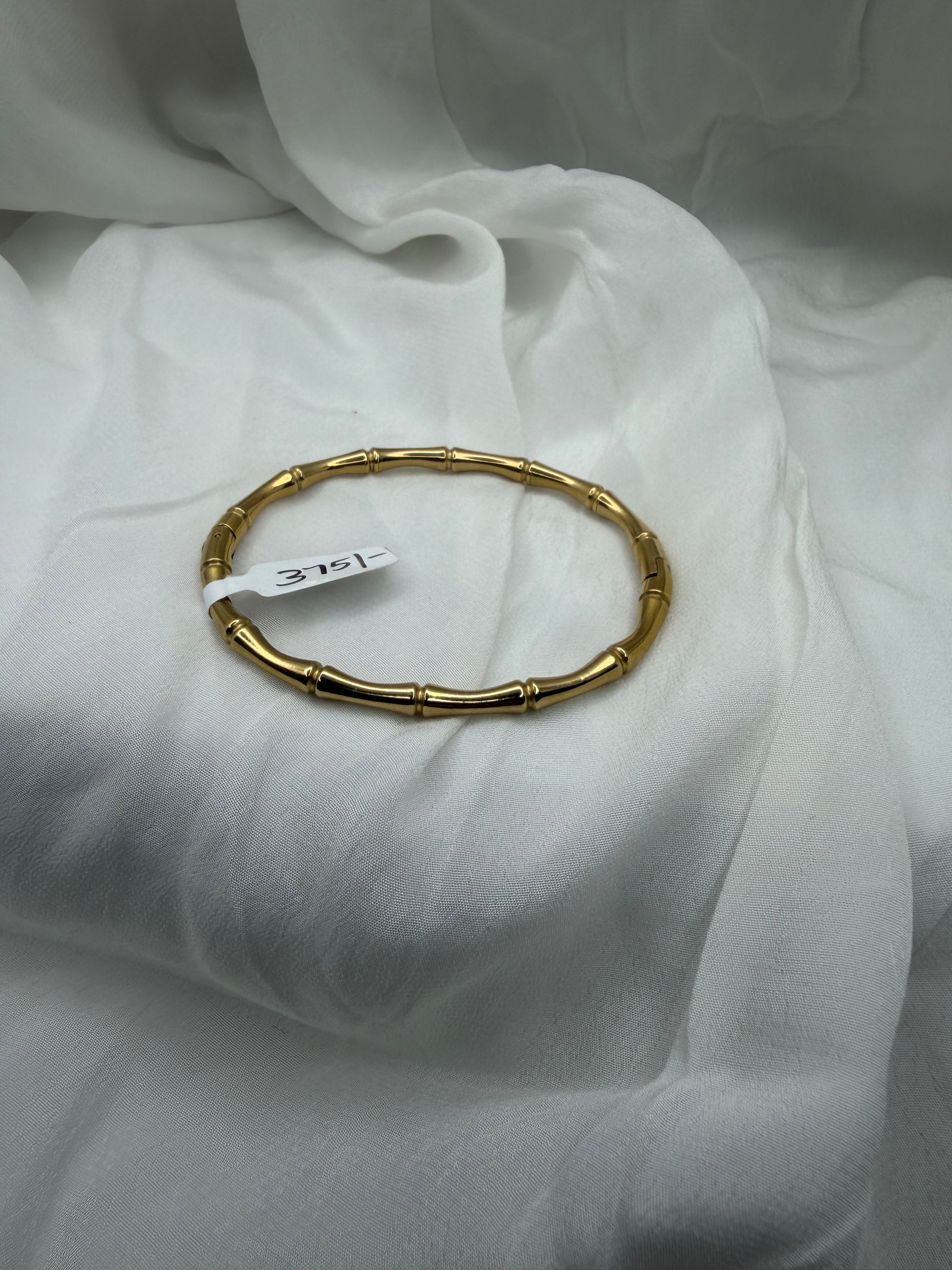 Bamboo Luxe Anti-Tarnish Kada – Gold Bangle