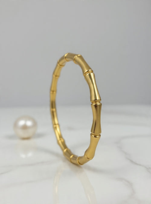 Bamboo Luxe Anti-Tarnish Kada – Gold Bangle