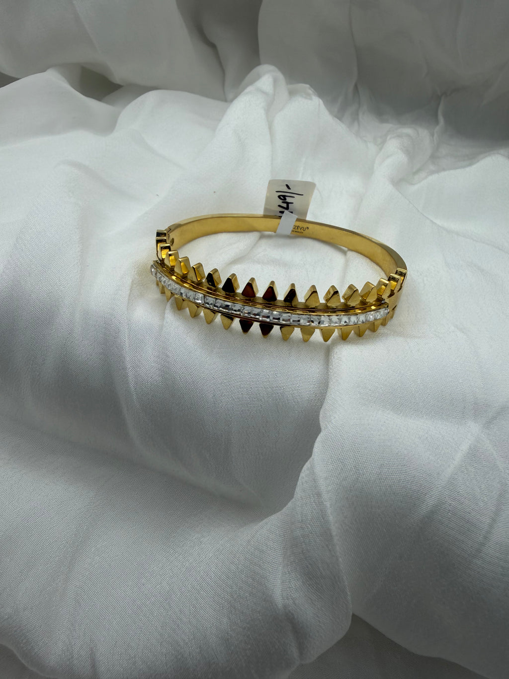 Spike Crown Baguette Crystal Cuff
