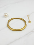 Hexa Facet Minimal Kada – 18K Gold PVD Bangle