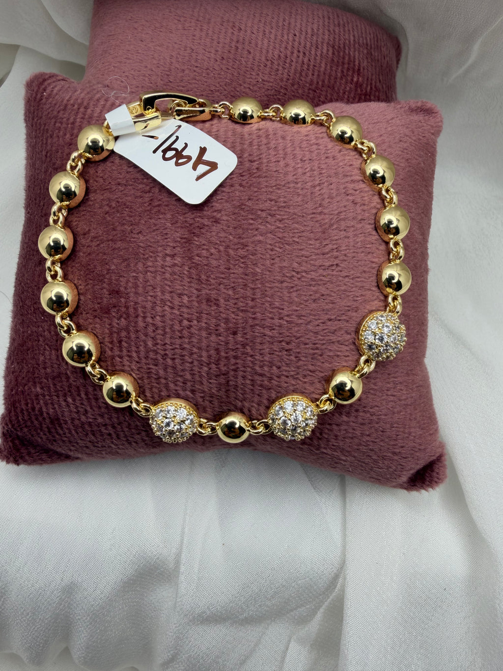 Disco Ball Bead Bracelet
