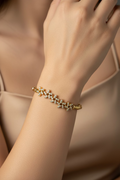 Golden Leaf Bamboo Bracelet – Crystal Vine