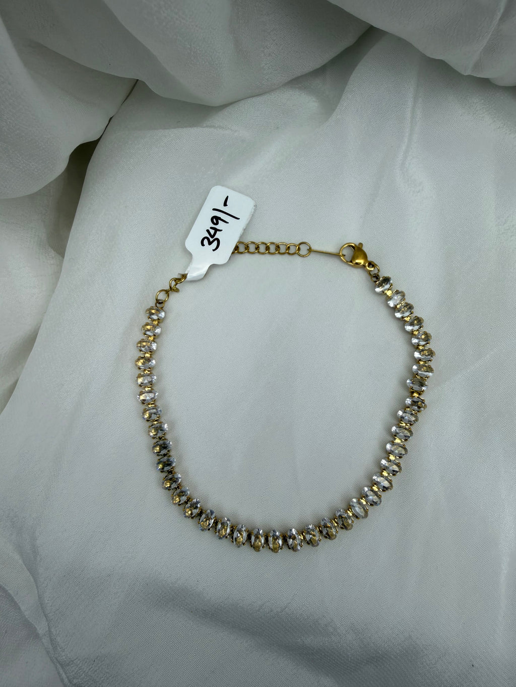 Classic Oval Tennis Bracelet – Clear Crystal