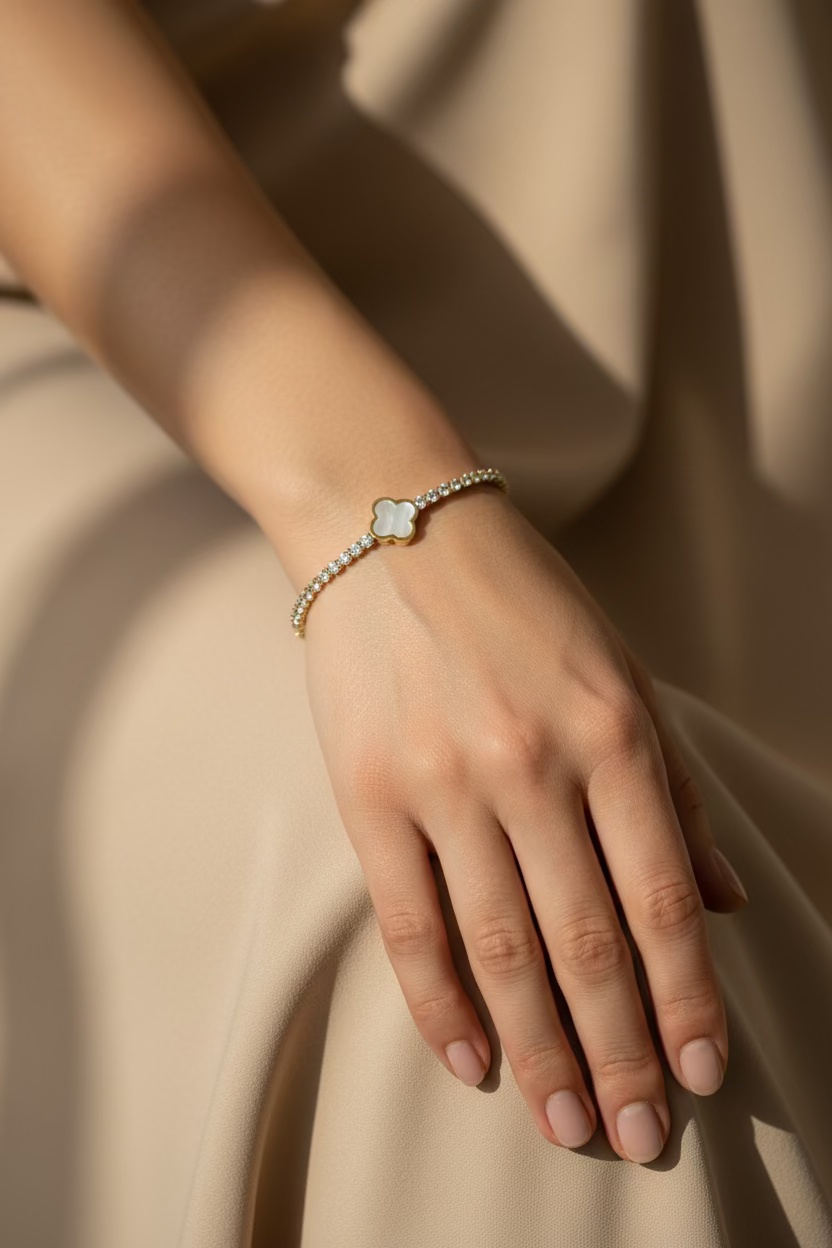 Lucky Clover Tennis Bracelet