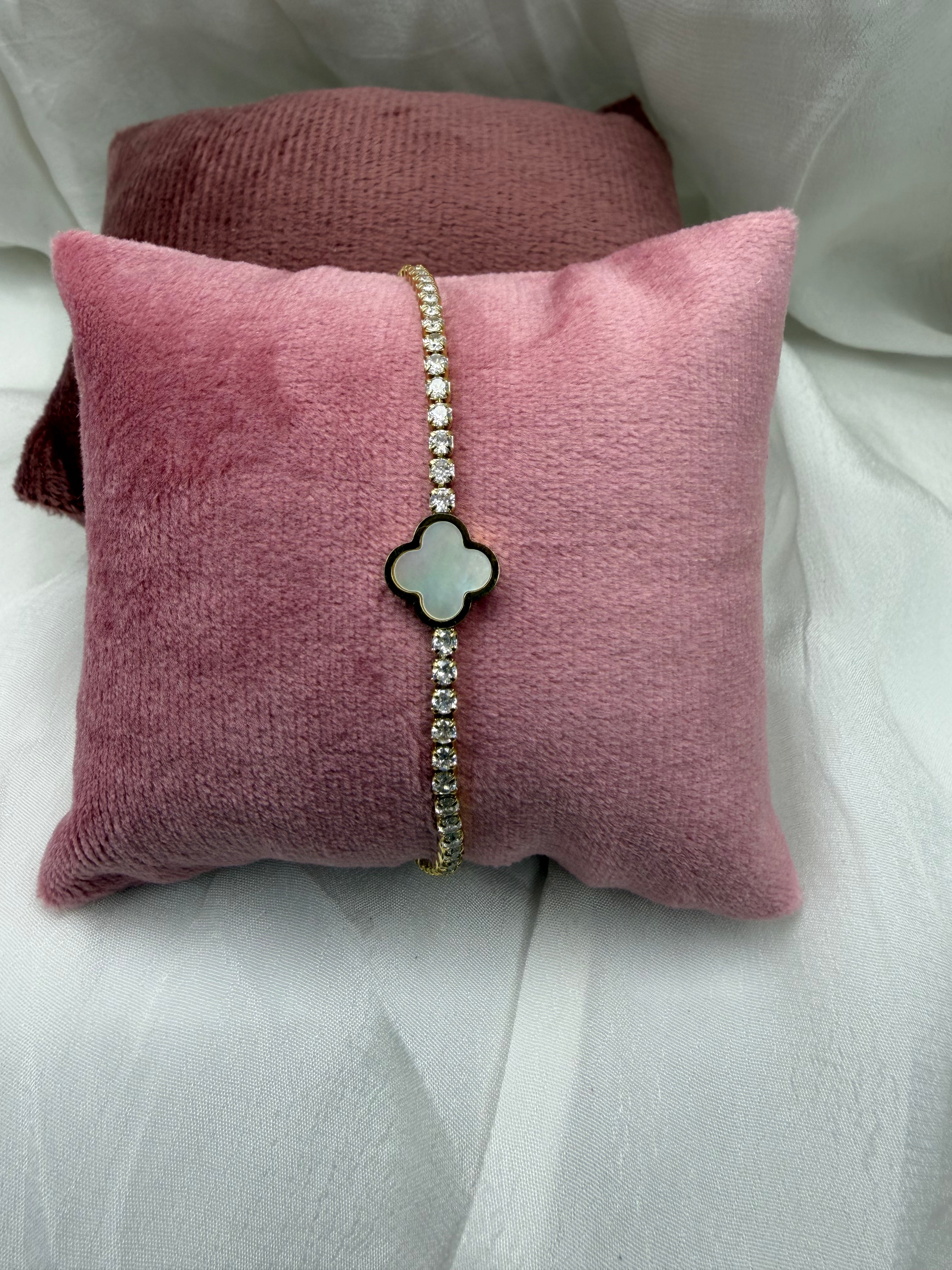 Lucky Clover Tennis Bracelet