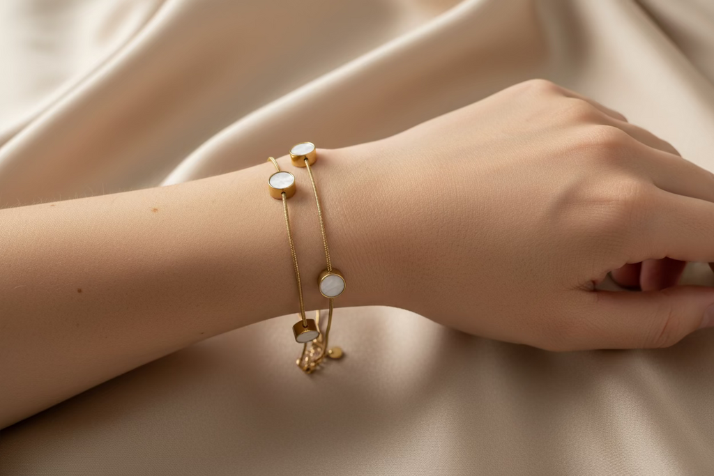 Twin Wave MOP Bracelet – Mother of Pearl