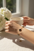 Noir Clover Bracelet – 5 Motif Black Onyx