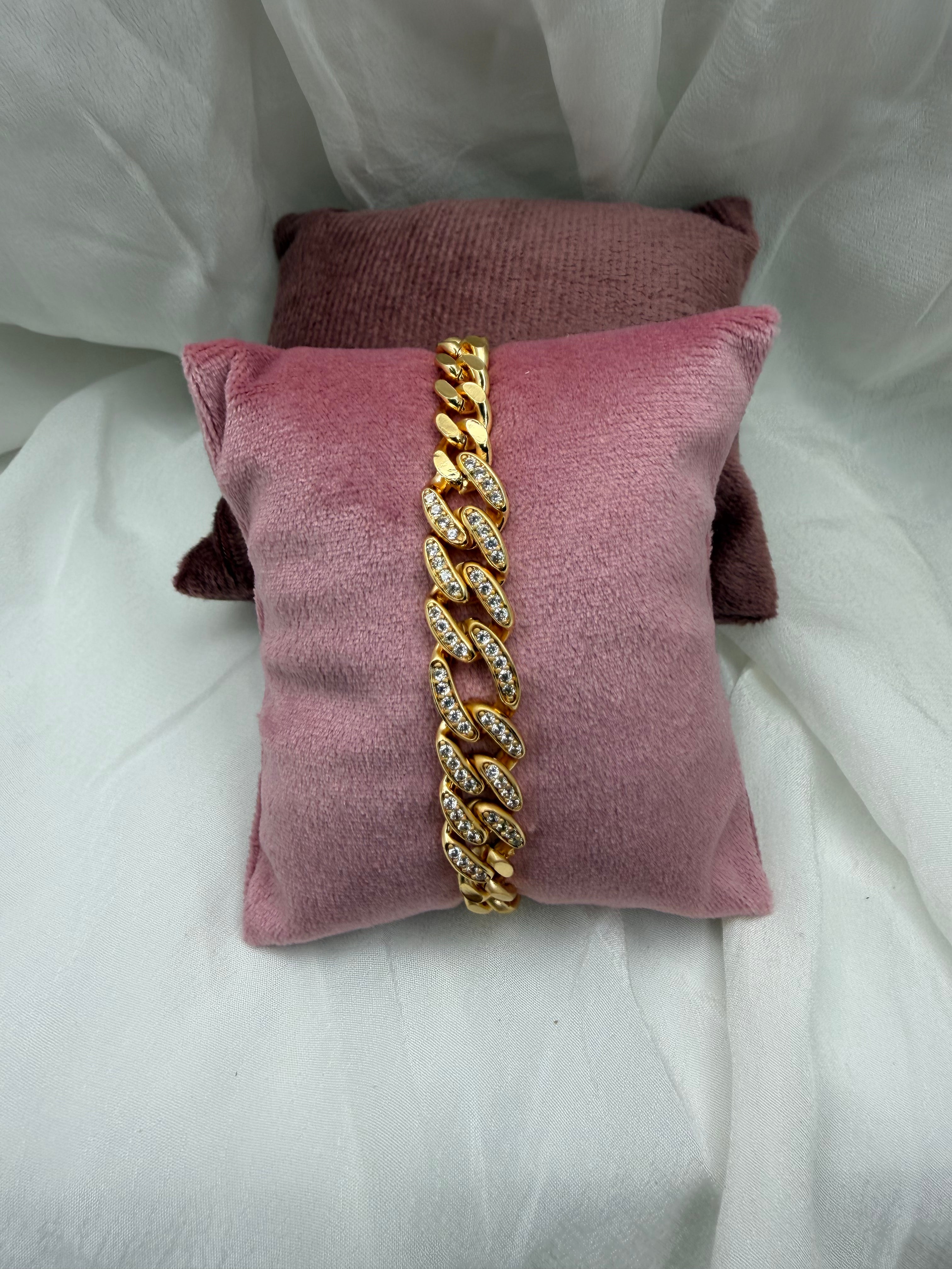 Cuban Ice Bracelet – Pavé Curb Chain