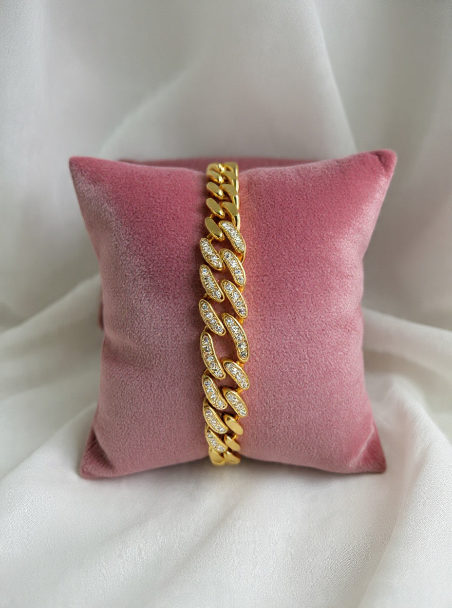 Cuban Ice Bracelet – Pavé Curb Chain